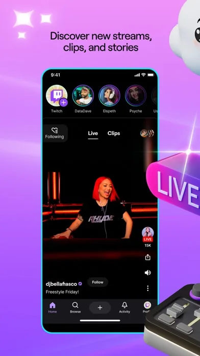 لقطة 1 من Twitch: Live Streaming